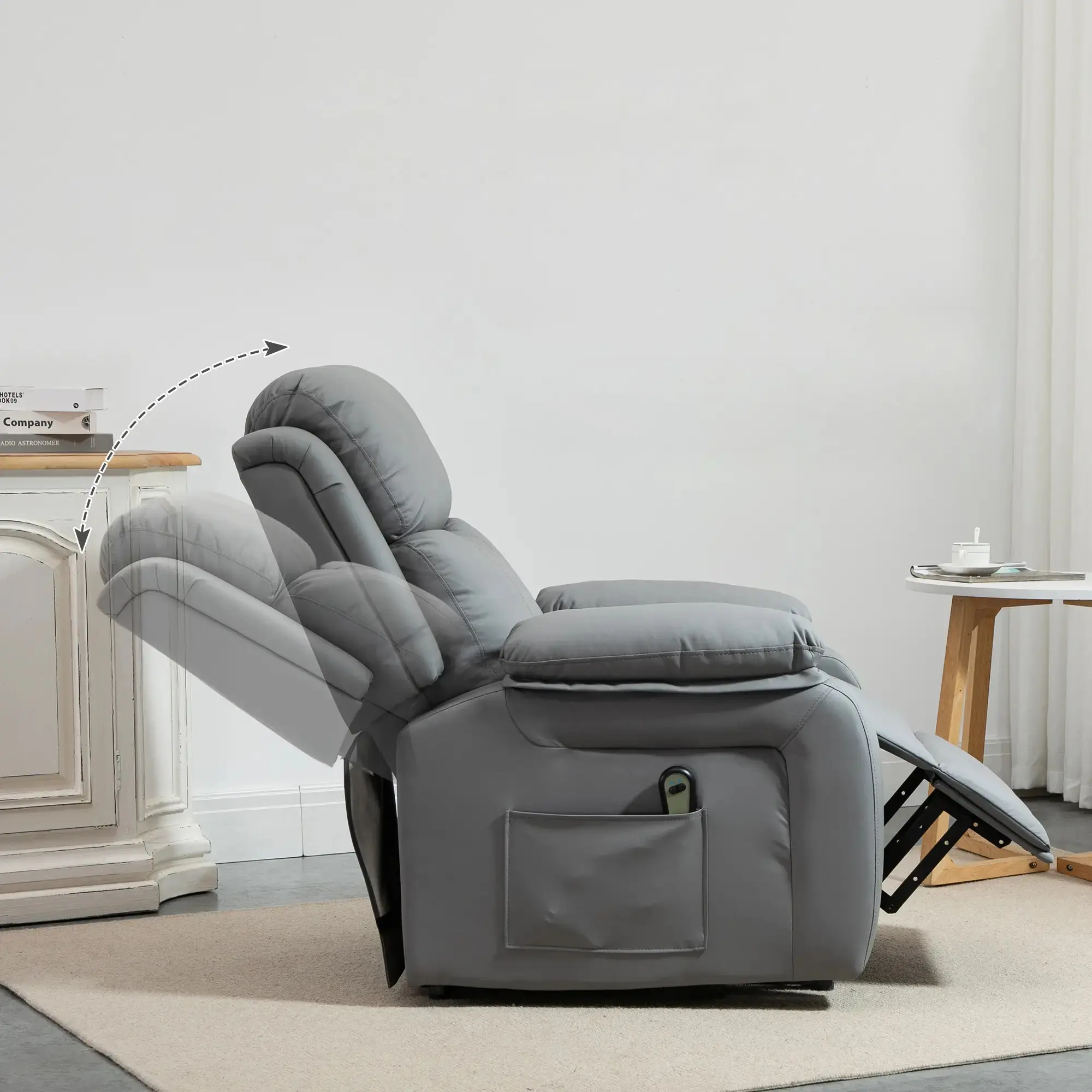 Fotoliu-recliner Homcom 713-092V90GY (Grey) - 5