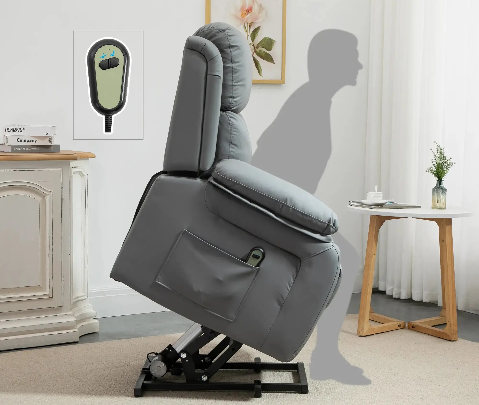 Fotoliu-recliner Homcom 713-092V90GY (Grey) - 6