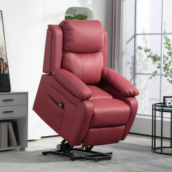 Fotoliu-recliner Homcom 713-092V90WR (Wine Red)