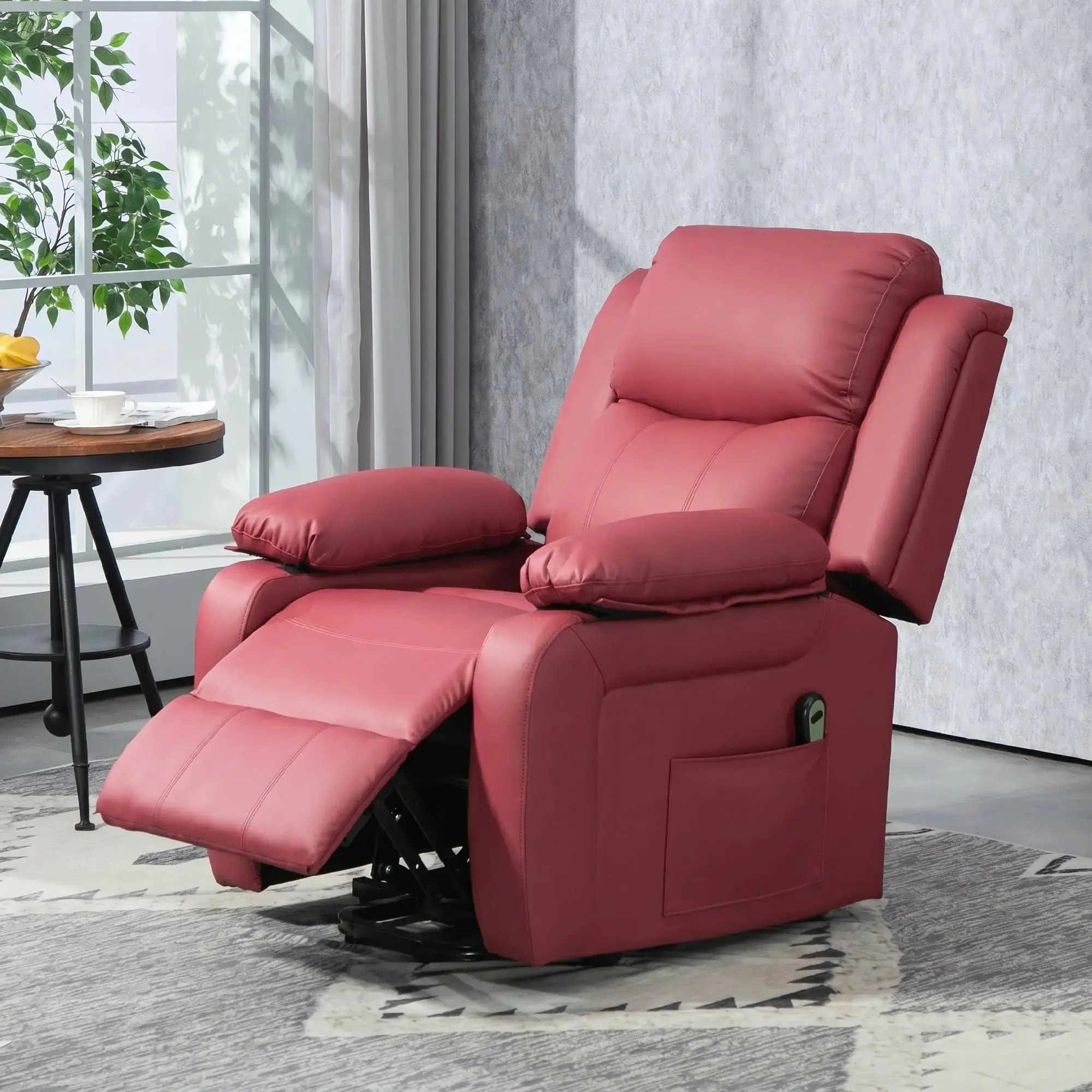 Fotoliu-recliner Homcom 713-092V90WR (Wine Red) - 7