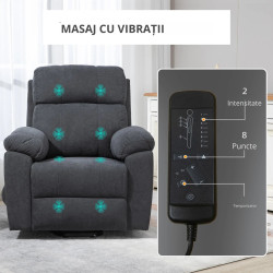 Fotoliu-recliner Homcom 713-097 (Dark Grey) Thumb