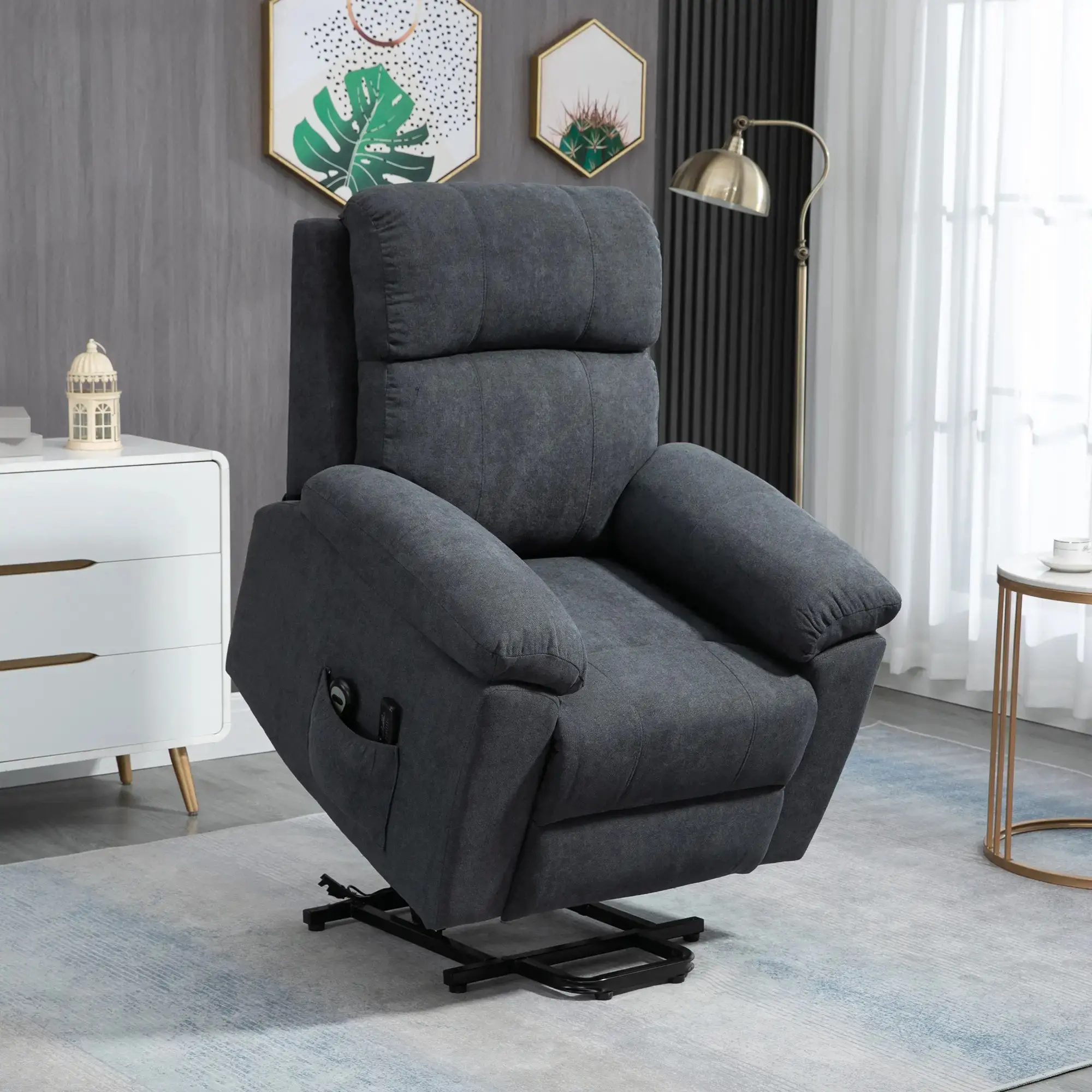 Fotoliu-recliner Homcom 713-097 (Dark Grey) - 8
