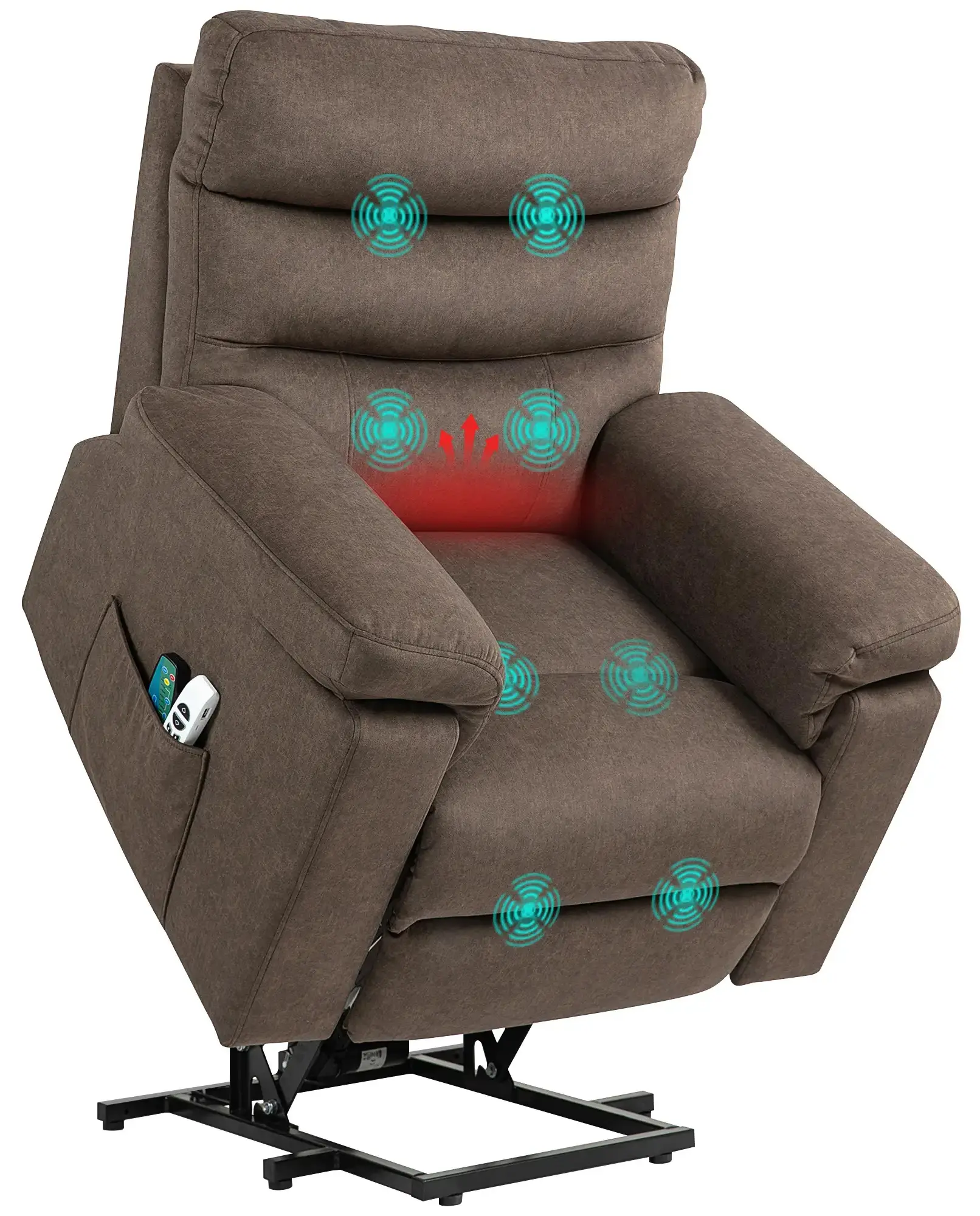 Fotoliu-recliner Homcom 713-186V91DR (Brown) - 3