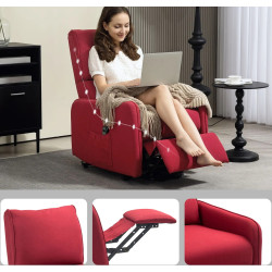 Fotoliu-recliner Homcom 713-191V90WR (Red) Thumb