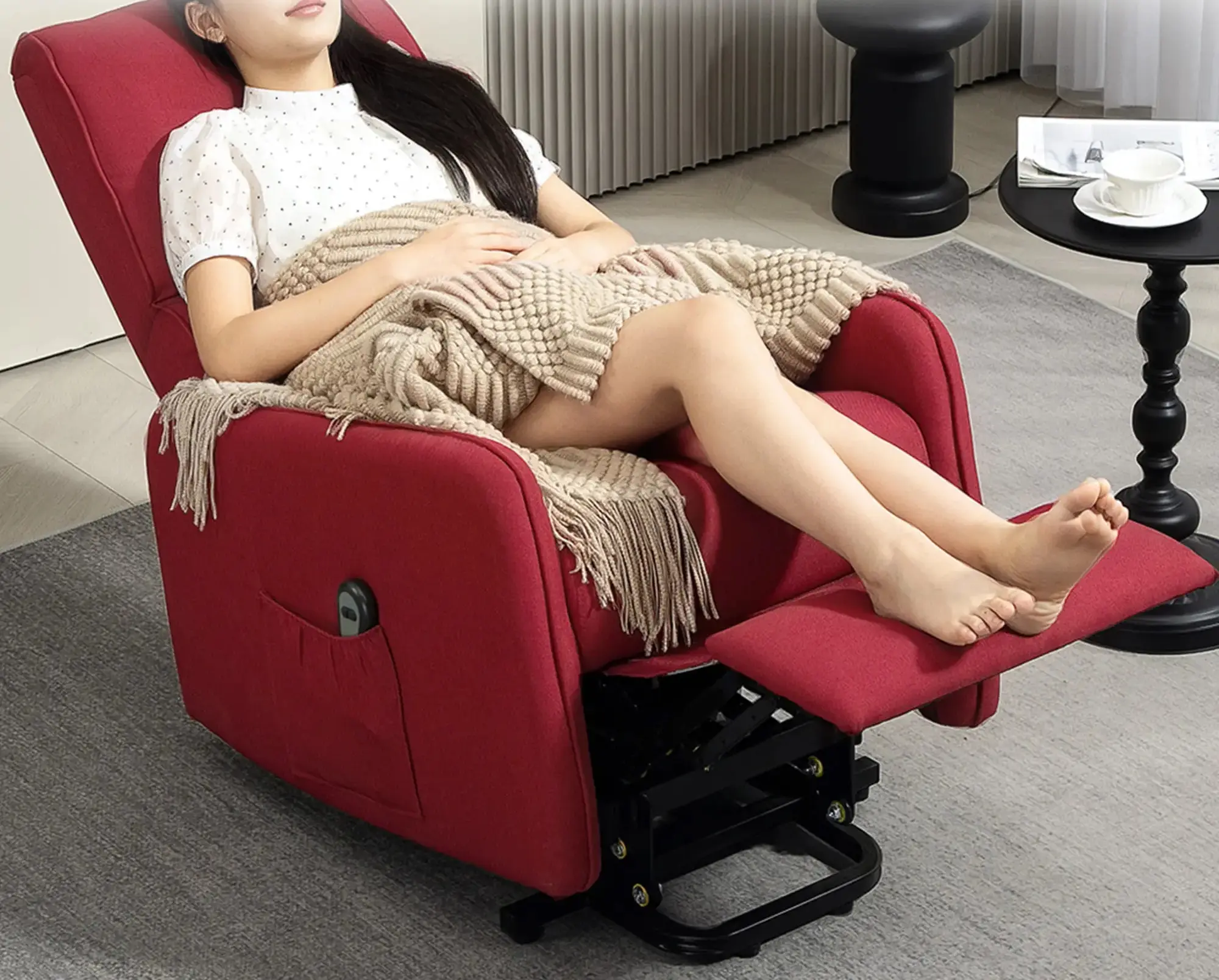 Fotoliu-recliner Homcom 713-191V90WR (Red) - 7