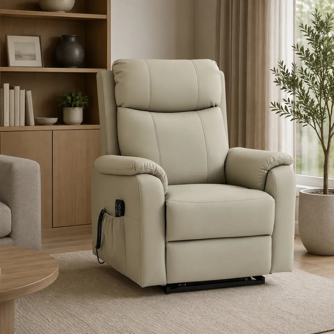 Кресло-реклайнер Homcom 713-205V90CW (Cream)