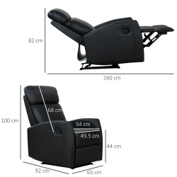 Fotoliu-recliner Homcom 833-384BK (Black) Thumb