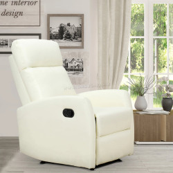 Fotoliu-recliner Homcom 833-384WT (Cream)