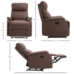 Fotoliu-recliner Homcom 833-840 (Brown) Thumb