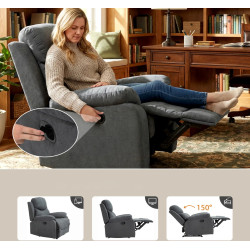 Fotoliu-recliner Homcom 833-852CG (Dark Grey) Thumb