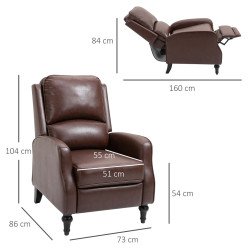Кресло-реклайнер Homcom 833-969 (Brown) Thumb