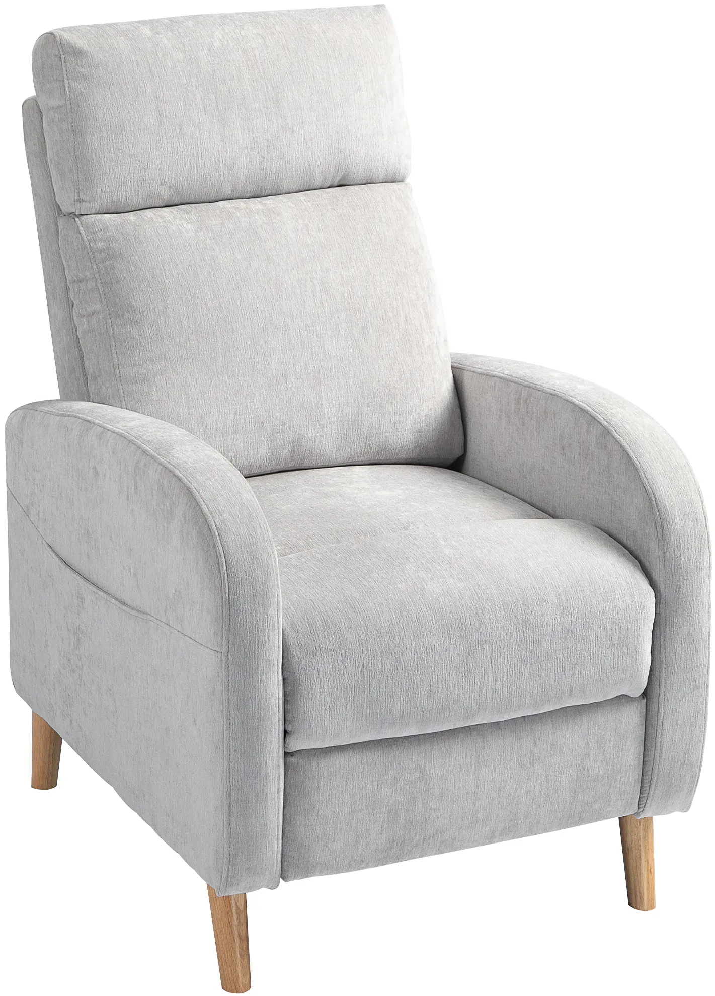 Fotoliu-recliner Homcom 83B-062V00LG (Light Grey/Natural Wood) - 2