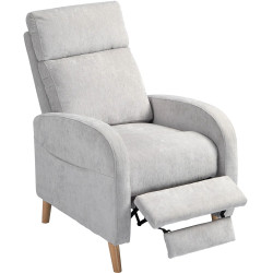 Fotoliu-recliner Homcom 83B-062V00LG (Light Grey/Natural Wood) Thumb