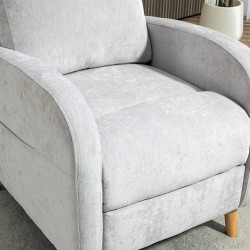 Fotoliu-recliner Homcom 83B-062V00LG (Light Grey/Natural Wood) Thumb