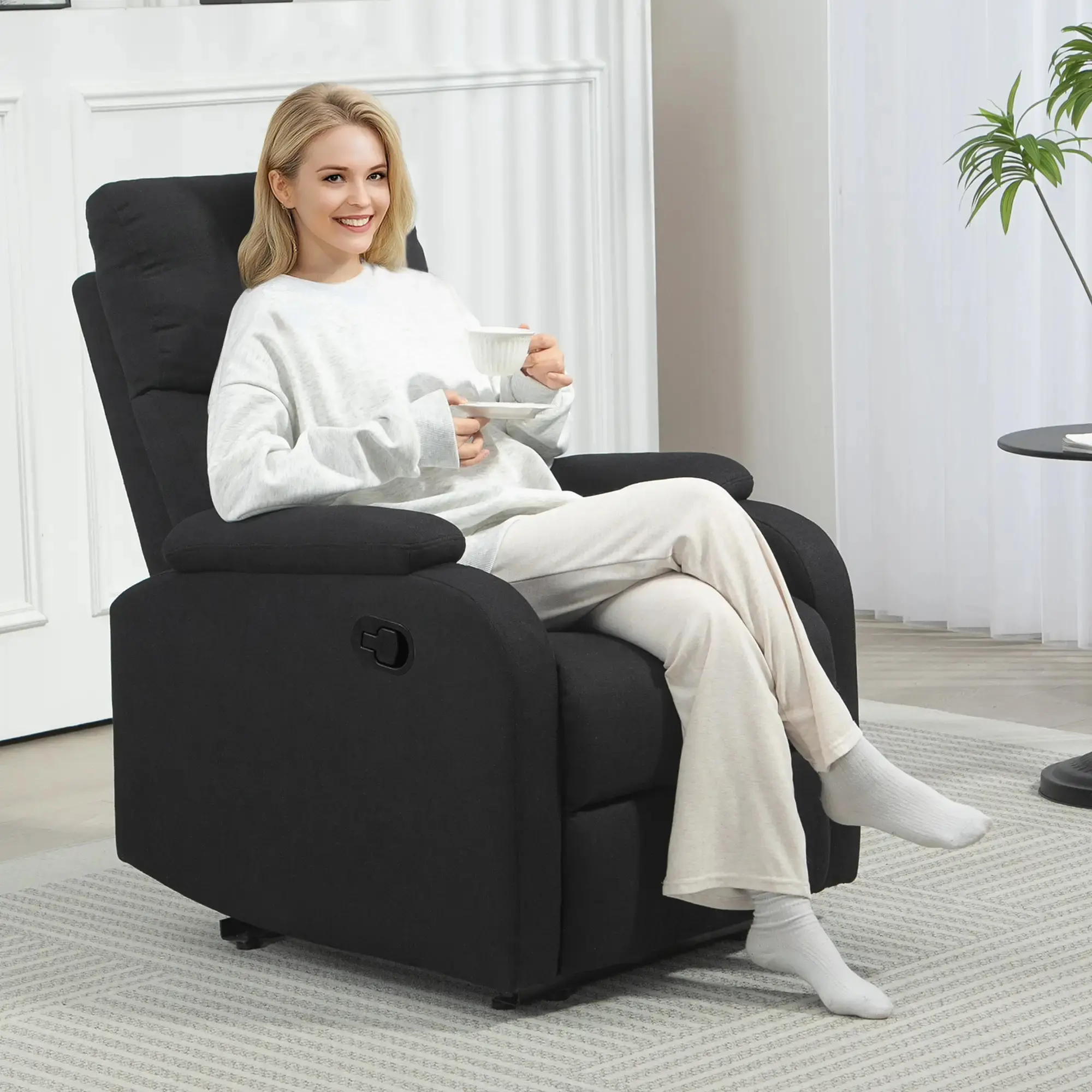 Fotoliu-recliner Homcom 83B-256V00BK (Black) - 4