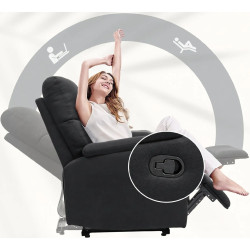 Fotoliu-recliner Homcom 83B-256V00BK (Black) Thumb
