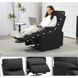 Fotoliu-recliner Homcom 83B-256V00BK (Black) Thumb