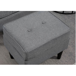 Кресло с подставкой для ног Homcom 83B-273V00GY (Grey) Thumb