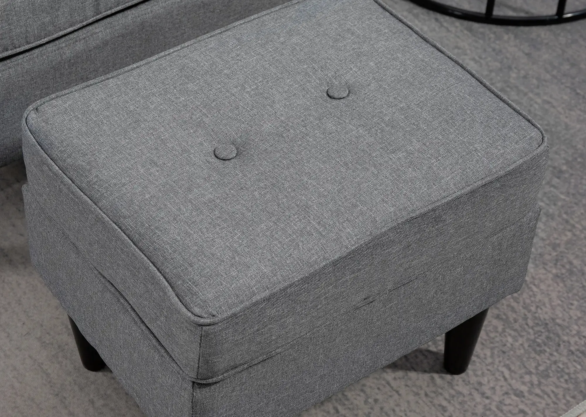 Кресло с подставкой для ног Homcom 83B-273V00GY (Grey) - 8