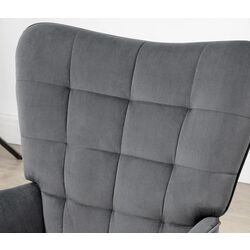 Кресло с пуфом Homcom 839-854V80CG 73x77x98 cm (Dark Grey/Black) Thumb