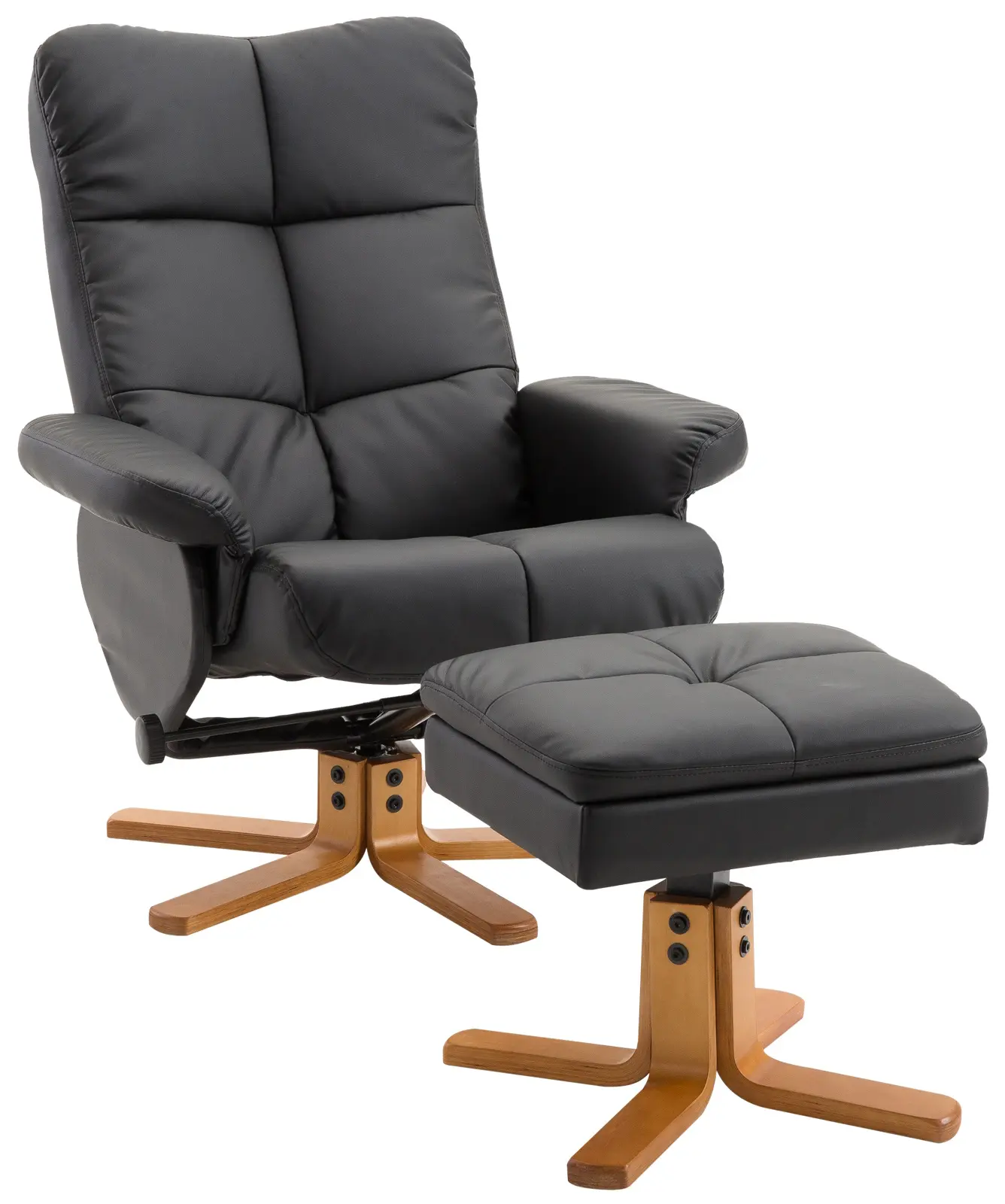 Кресло с табуретом Homcom 833-359BK (Black) - 2