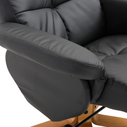 Кресло с табуретом Homcom 833-359BK (Black) Thumb