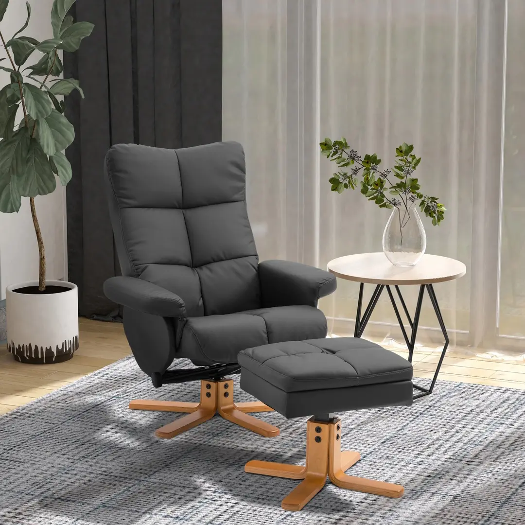 Кресло с табуретом Homcom 833-359BK (Black)