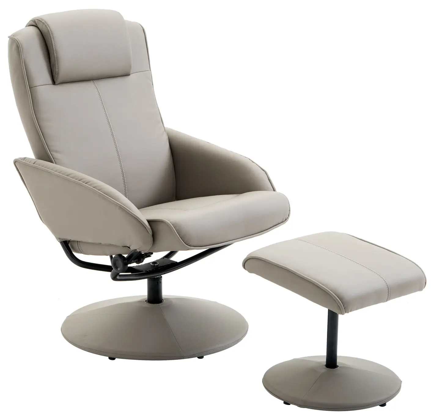 Fotoliu cu taburet Homcom 833-360 (Grey) - 2