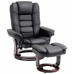 Кресло с табуретом Homcom 839-165BK (Black) Thumb