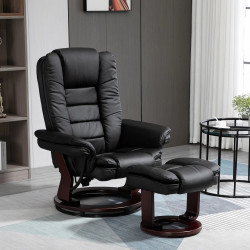 Кресло с табуретом Homcom 839-165BK (Black) Thumb