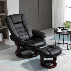 Кресло с табуретом Homcom 839-165BK (Black) Thumb