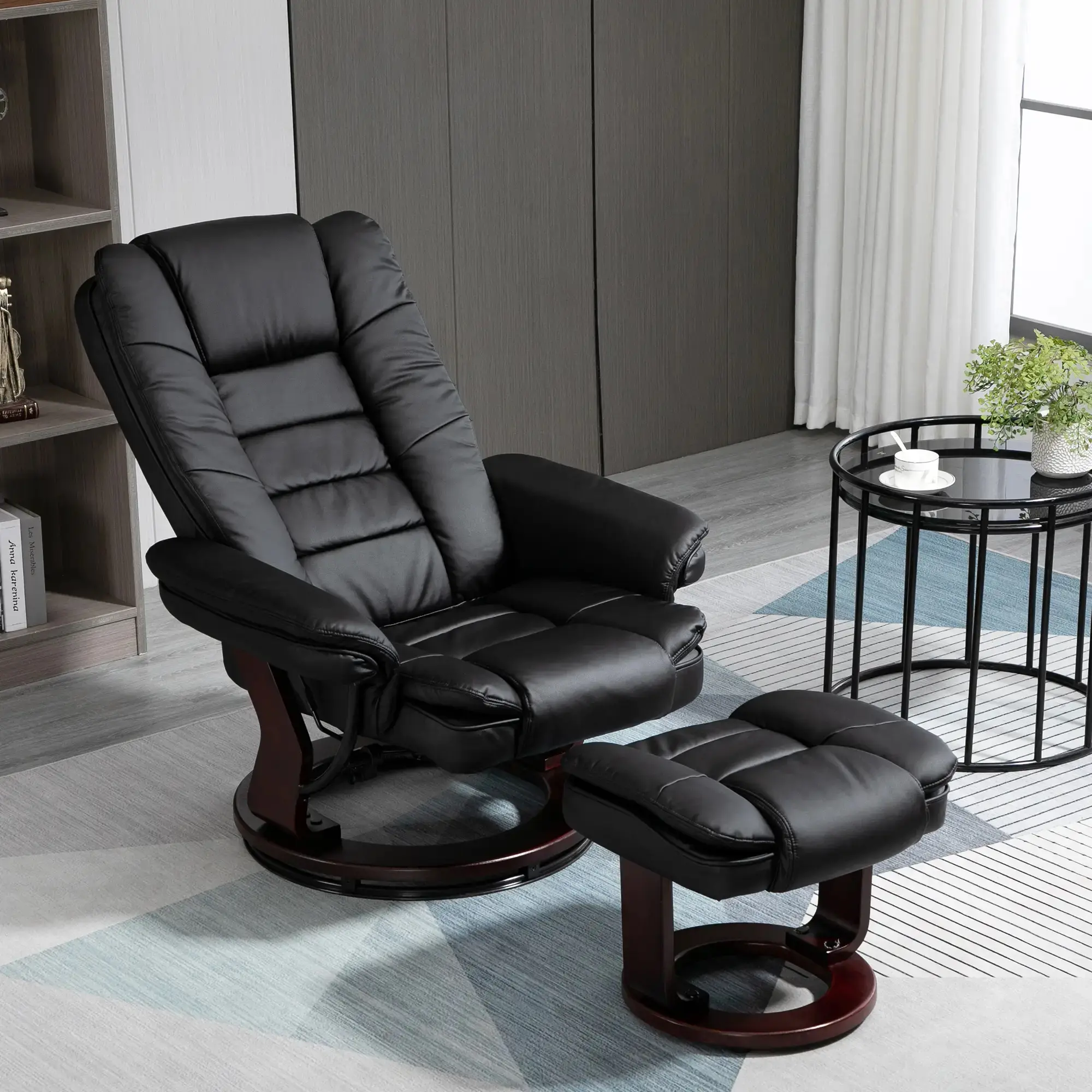 Кресло с табуретом Homcom 839-165BK (Black) - 9
