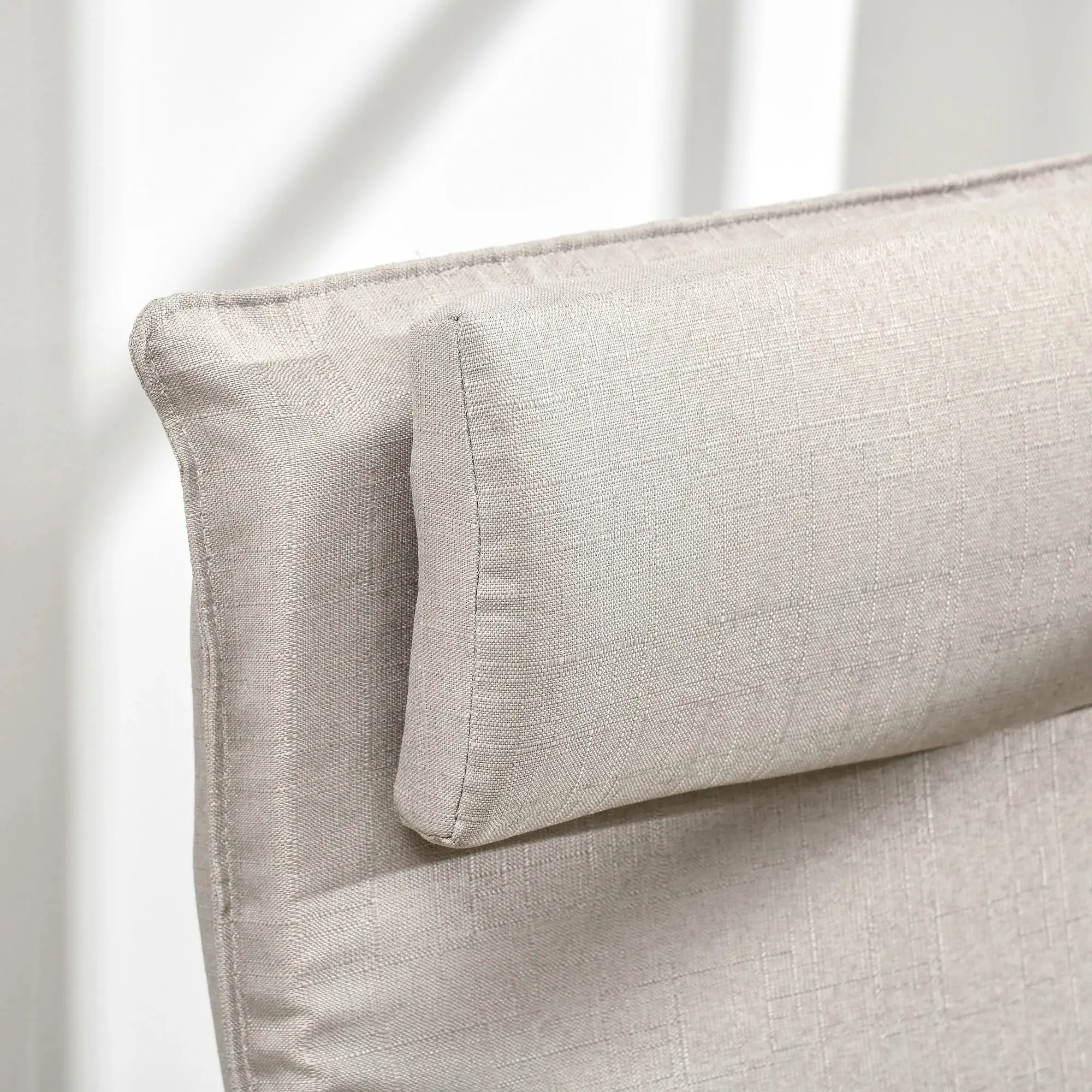 Fotoliu cu taburet Homcom 839-382 (Grey/Natural) - 5