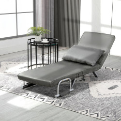 Fotoliu extensibil Homcom 833-040 (Dark Grey) Thumb