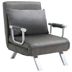 Fotoliu extensibil Homcom 833-040 (Dark Grey) Thumb