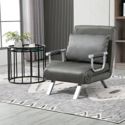 Fotoliu extensibil Homcom 833-040 (Dark Grey)