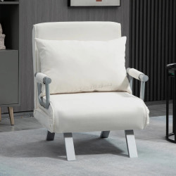 Fotoliu extensibil Homcom 833-040CW (Cream White)