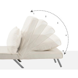 Fotoliu extensibil Homcom 833-040CW (Cream White) Thumb