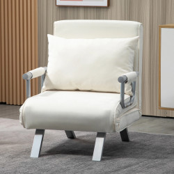 Fotoliu extensibil Homcom 833-040CW (Cream White) Thumb