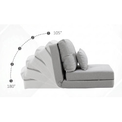 Fotoliu extensibil Homcom 833-965V80GY (Grey) Thumb