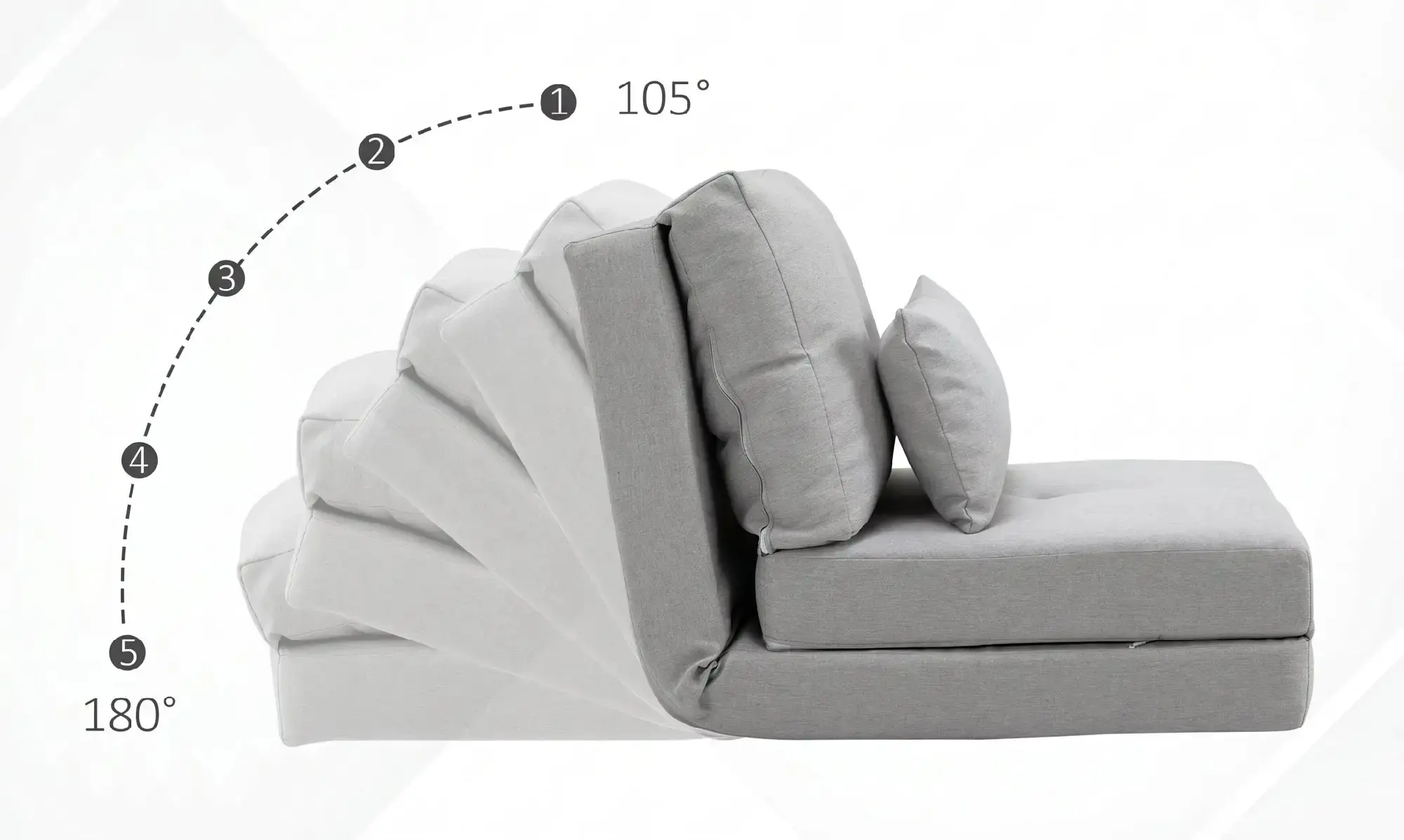 Fotoliu extensibil Homcom 833-965V80GY (Grey) - 5