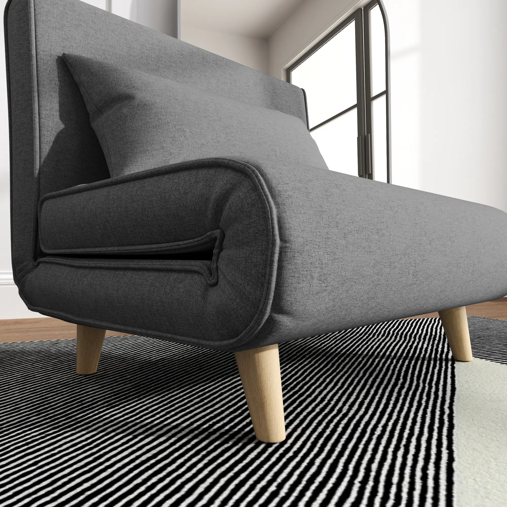 Fotoliu extensibil Homcom 839-023 (Grey) - 5