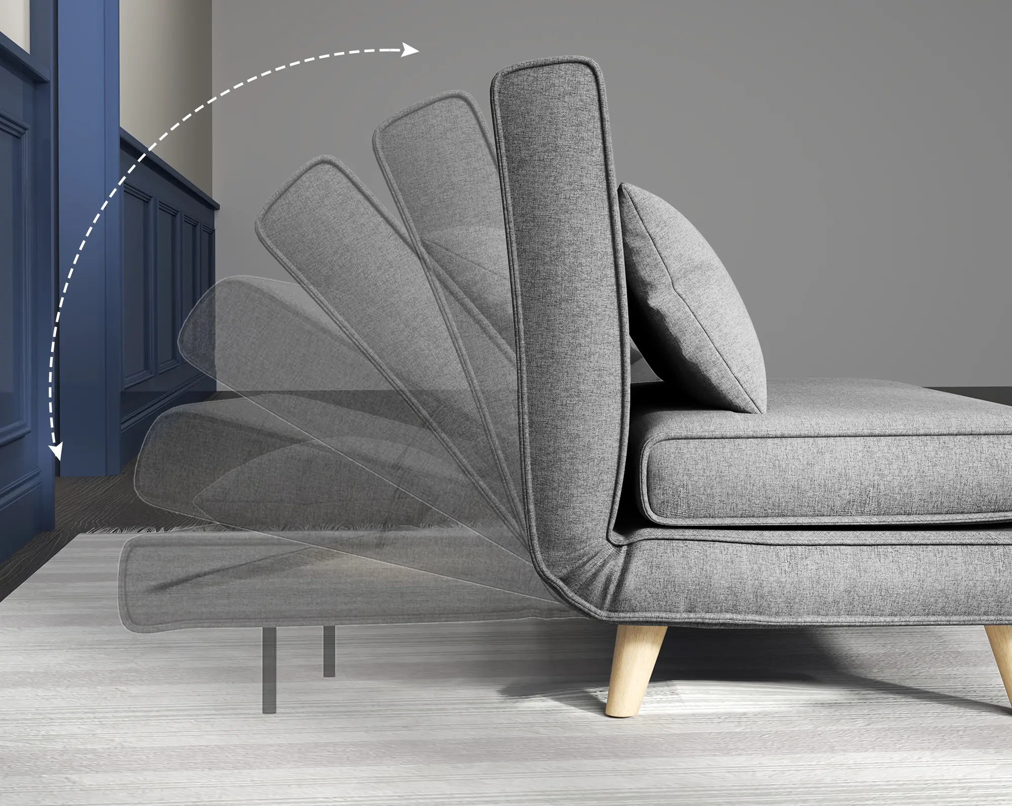 Fotoliu extensibil Homcom 839-023 (Grey) - 7