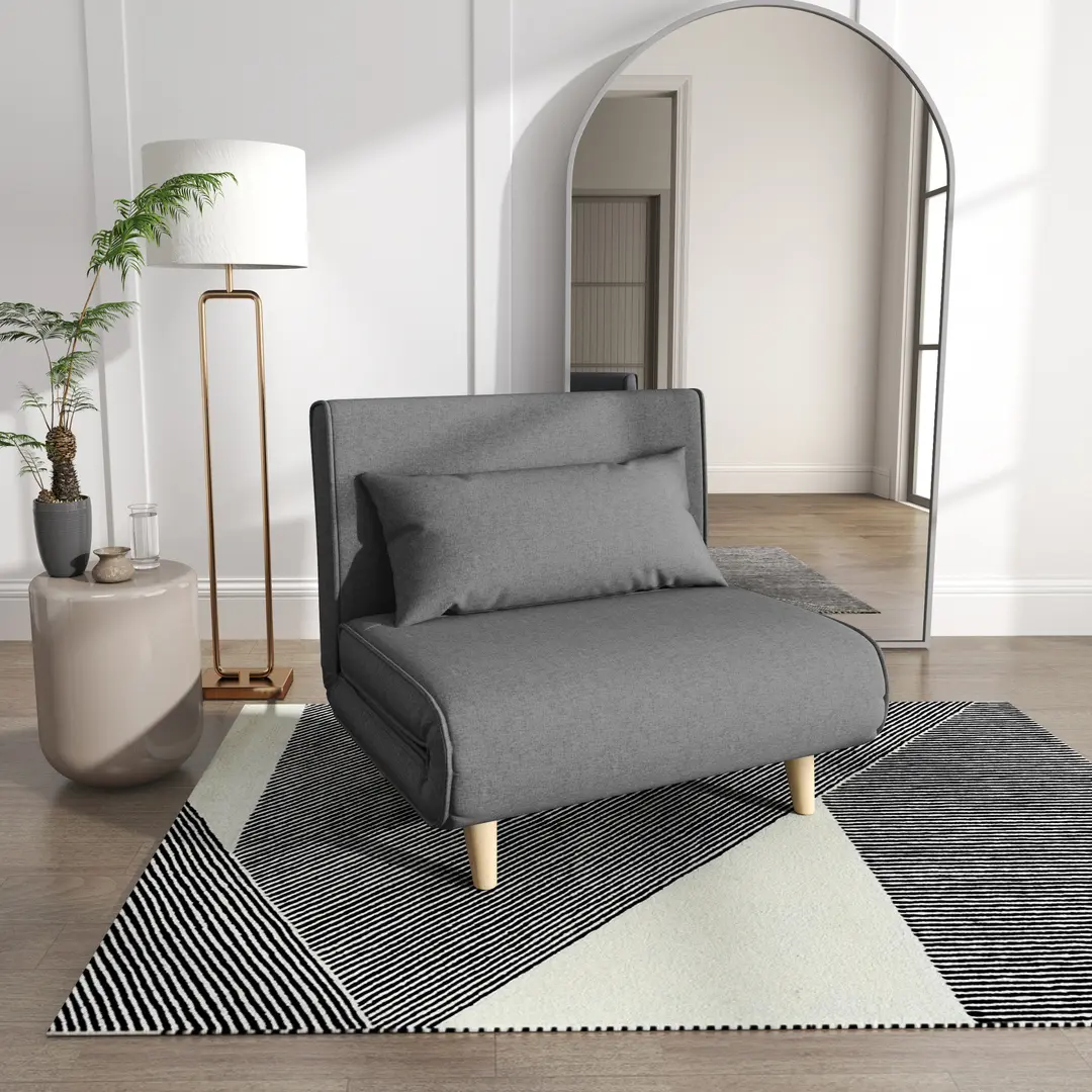 Fotoliu extensibil Homcom 839-023 (Grey)