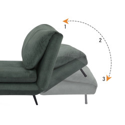 Fotoliu extensibil Homcom 839-463V00DG (Dark Green) Thumb
