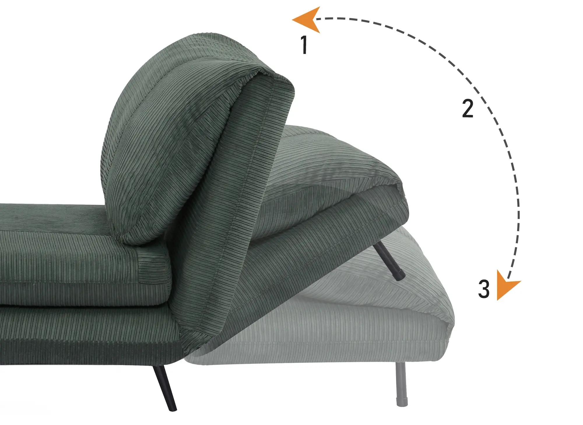 Fotoliu extensibil Homcom 839-463V00DG (Dark Green) - 6