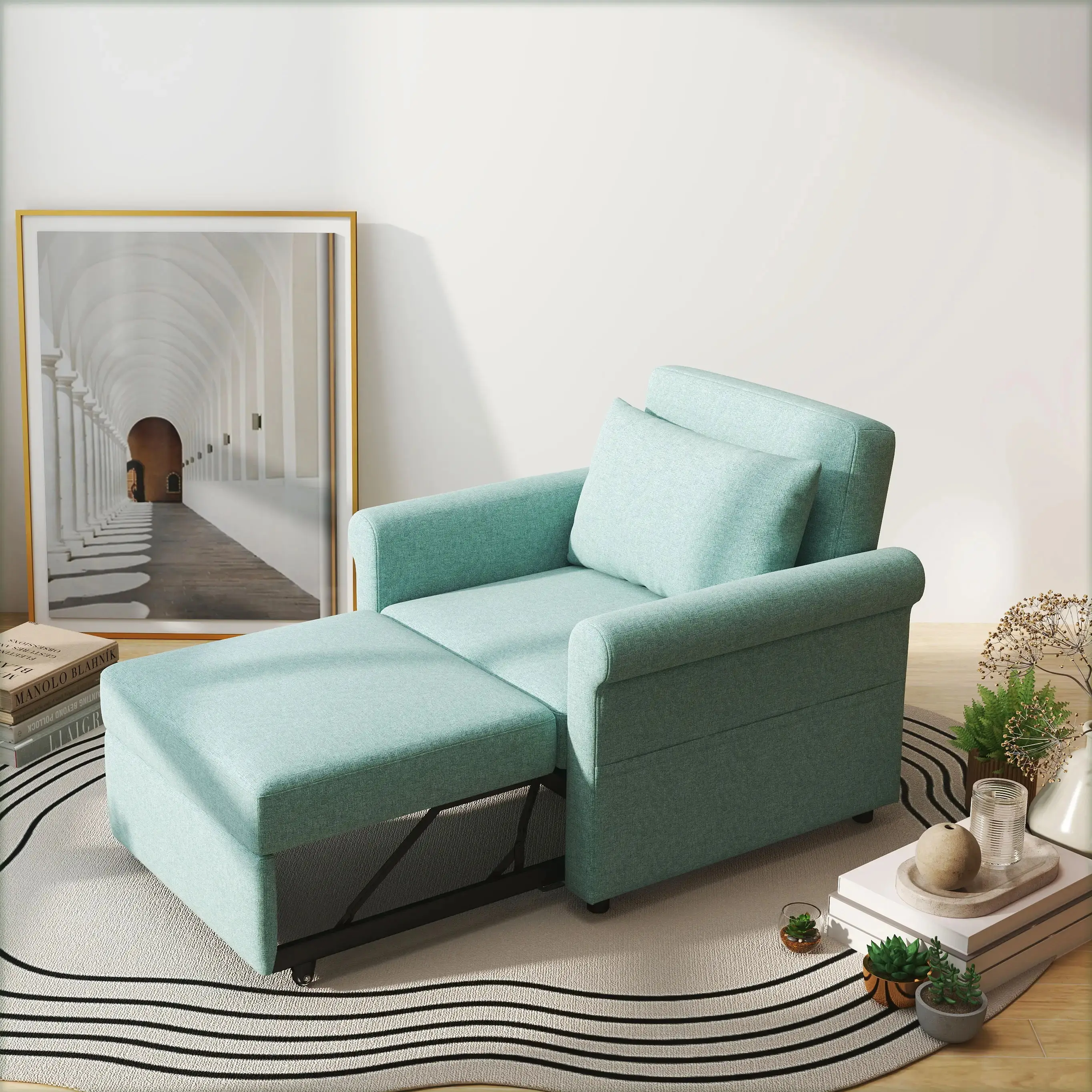 Fotoliu extensibil Homcom 839-477V00GN (Green) - 10