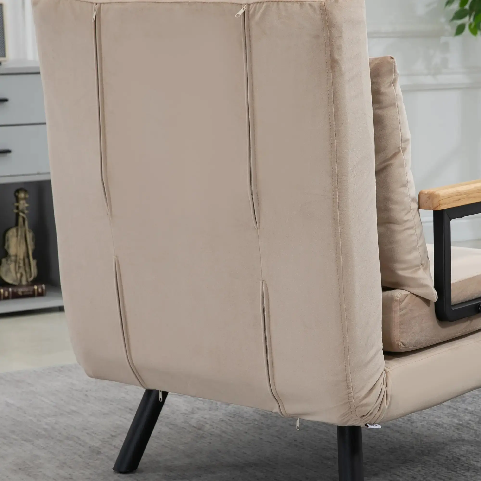 Раскладное кресло Homcom 839-834V00BG (Beige) - 7