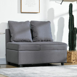 Fotoliu extensibil Homcom 839-859V01CG (Dark Grey)