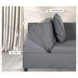 Fotoliu extensibil Homcom 839-859V01CG (Dark Grey) Thumb